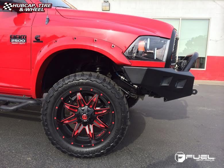 vehicle gallery/dodge ram fuel lethal d267 0X0  Black & Milled | Gloss Black Lip wheels and rims